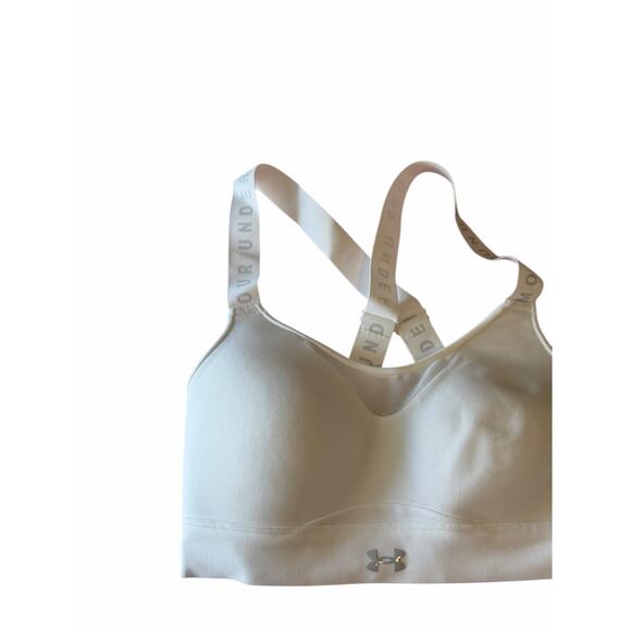 Under Armour Women's Small White Gray Ultra Light Support Foam Padding Bra - Picture 4 of 11